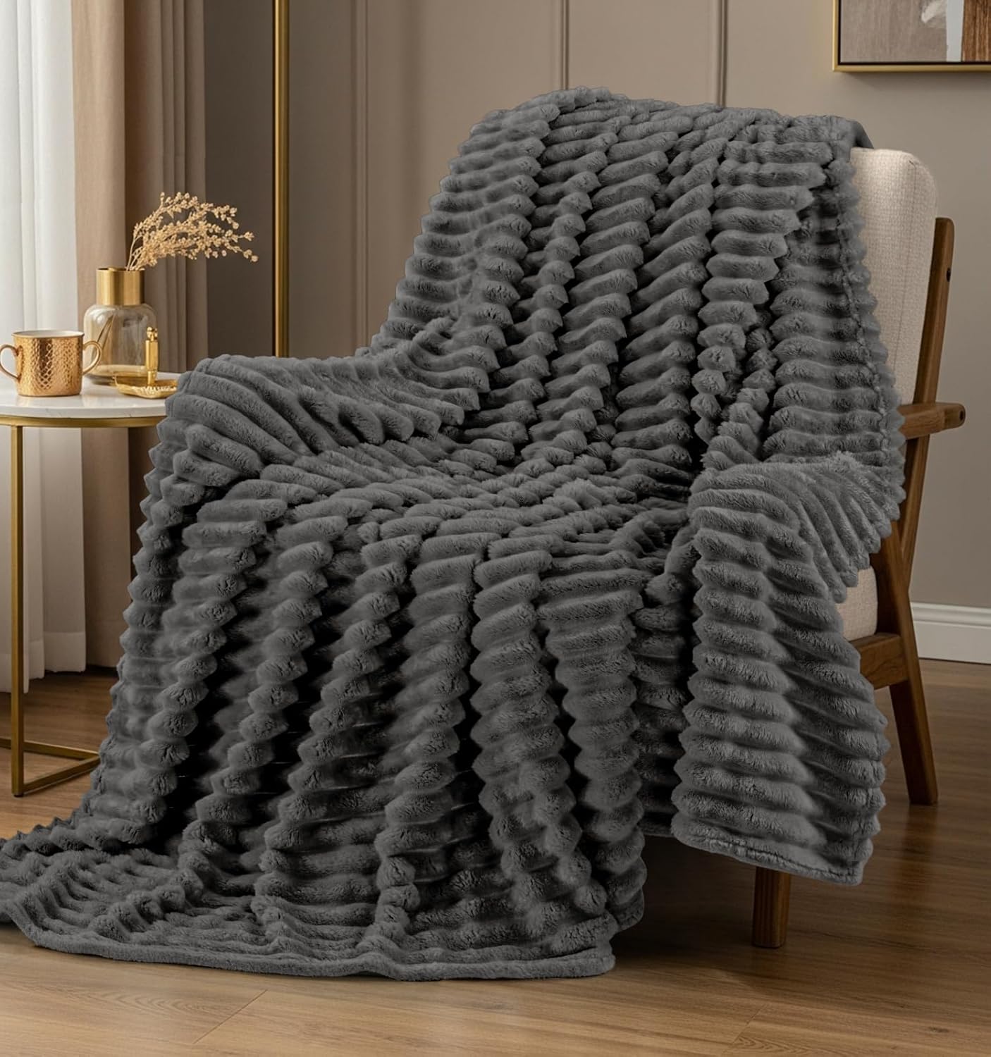 Linen Beige Throw Pillow — 60" — Throw (50x60 Inch)