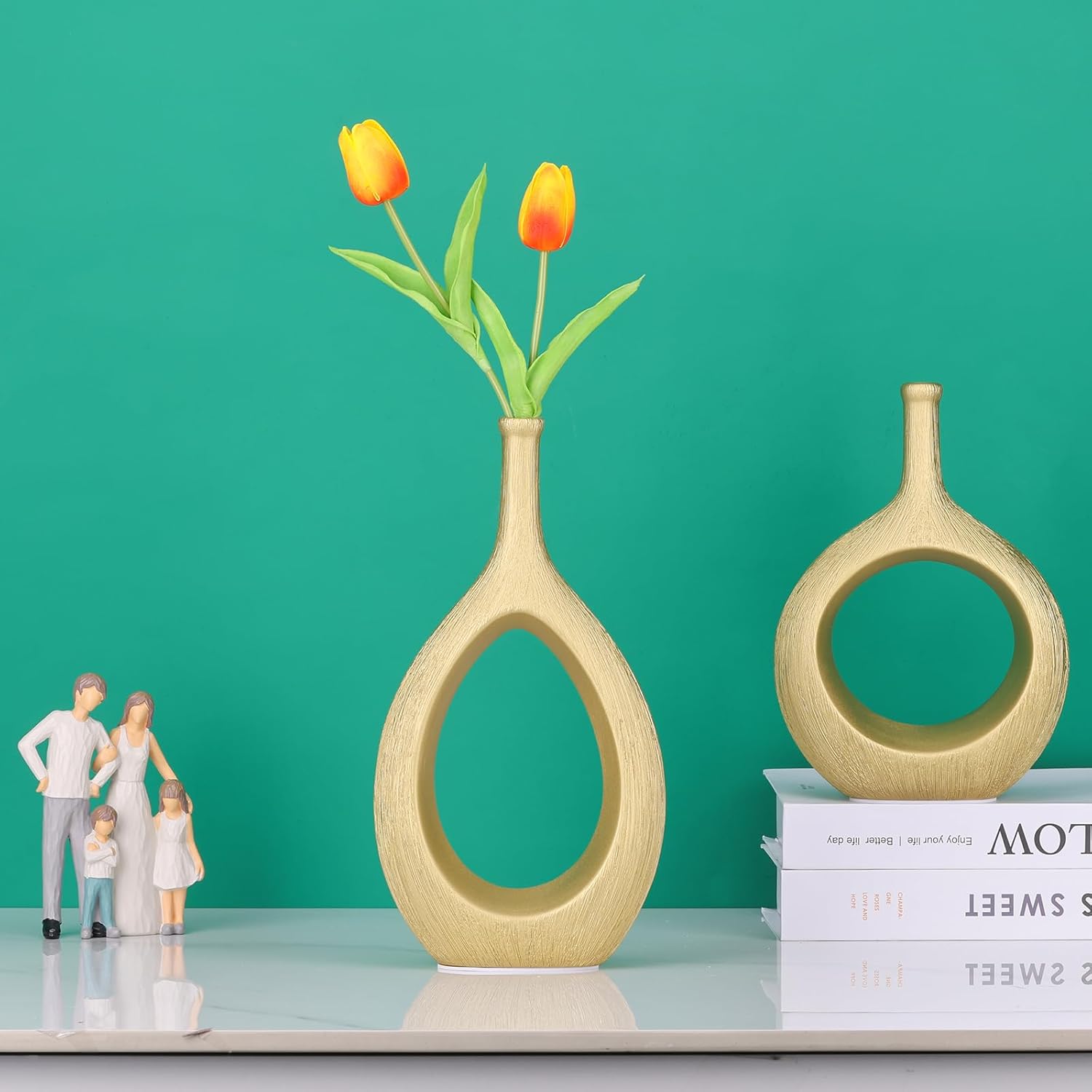 Boho Beige Decorative Vase — Set of 2 - View 4