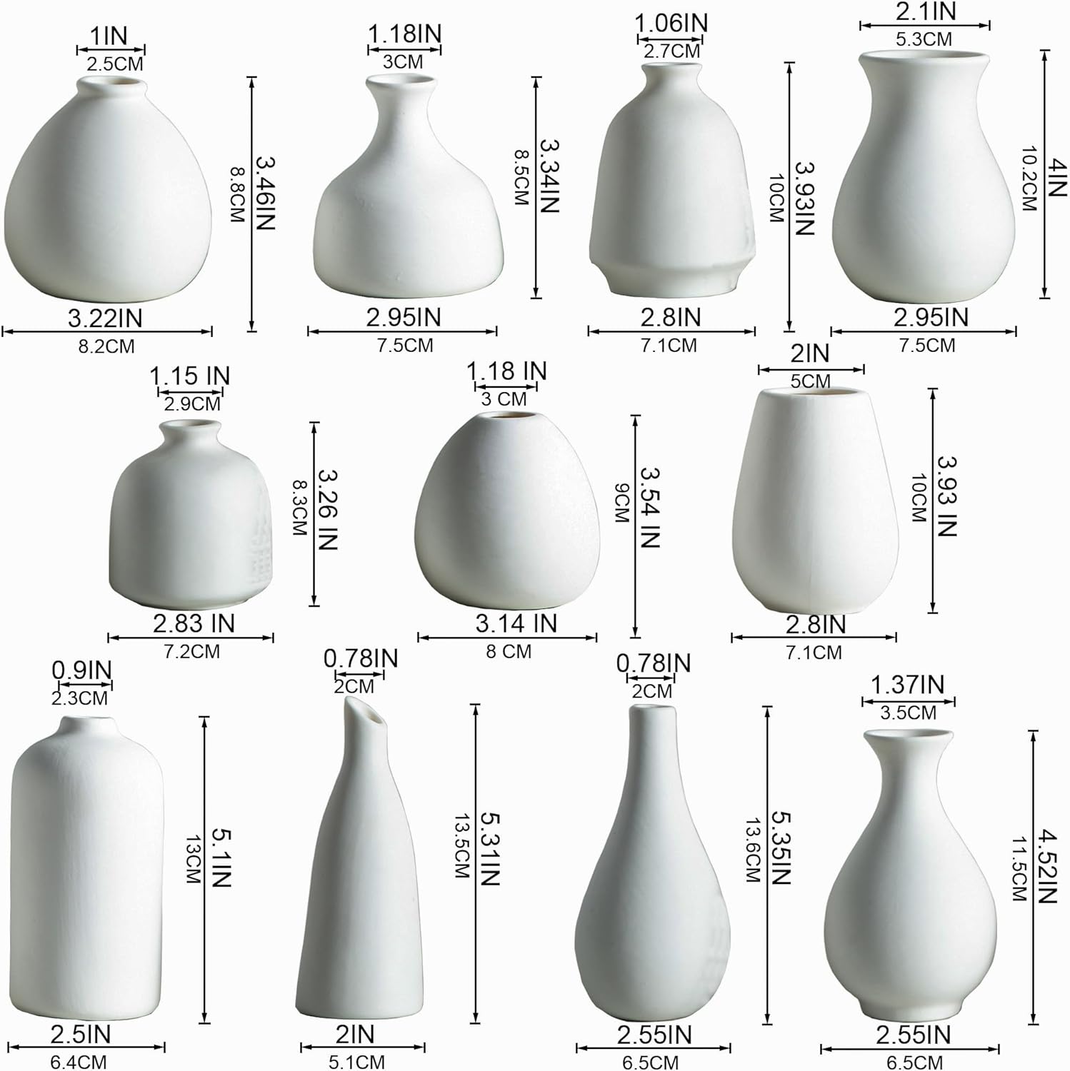 Boho Black Vase Set — Set of 11 - View 5