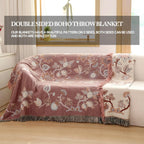 Boho Blue Throw Pillow — 90" - View 4