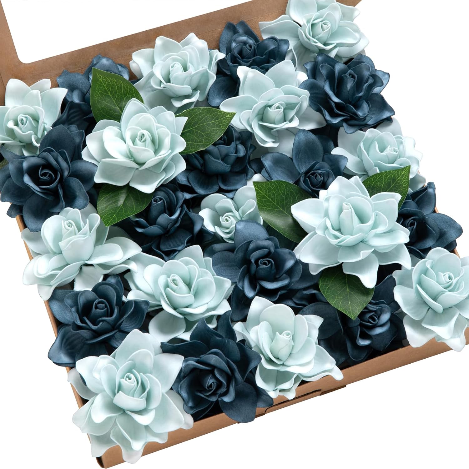 Beige Artificial Flowers — Blu-steel Blue