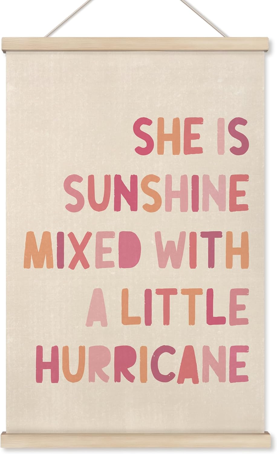 Framed Boho Pink Canvas Wall Art — 14" — 24"L x 16"W
