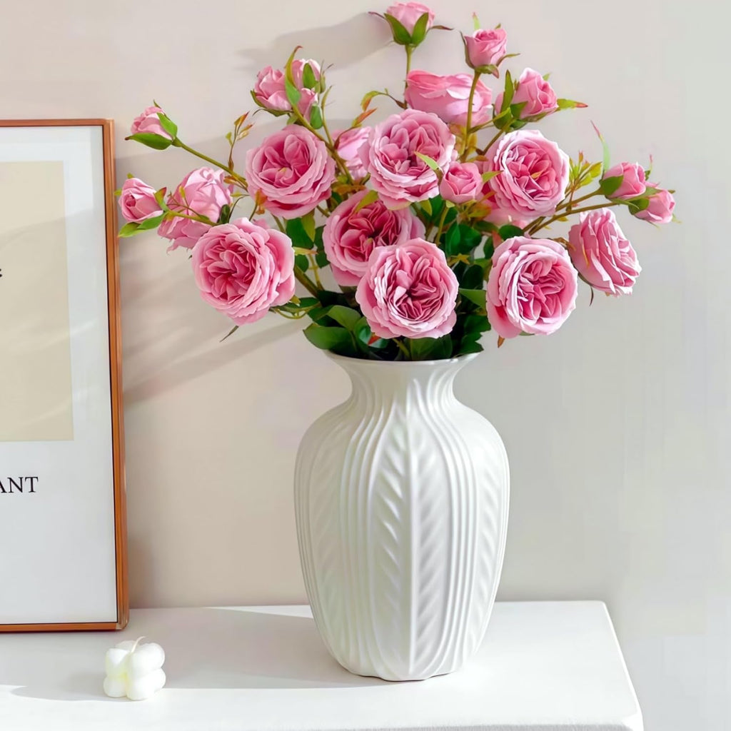 Farmhouse Beige Flower Vase — 10" - View 4