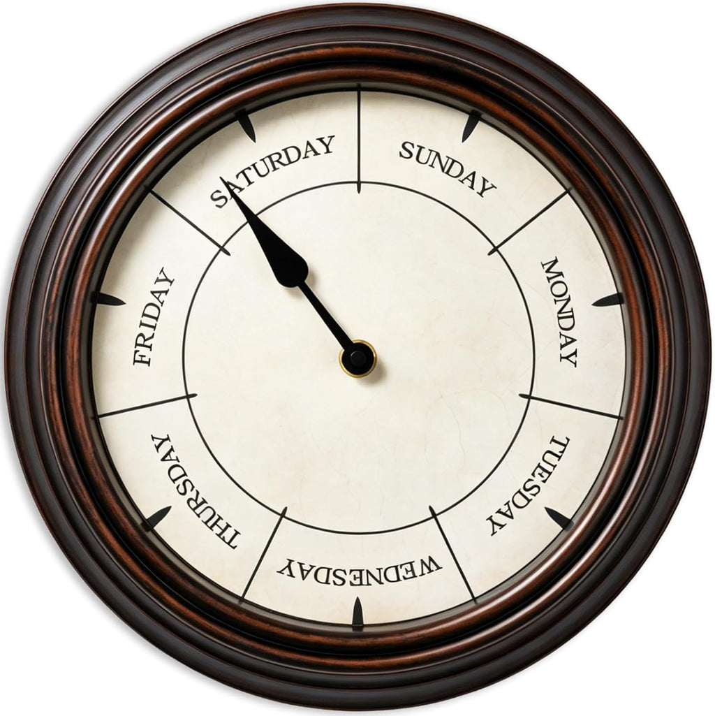 Battery Operated Gold Wall Clock — 12" — E_bronze