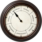 Battery Operated Gold Wall Clock — 12" — E_bronze