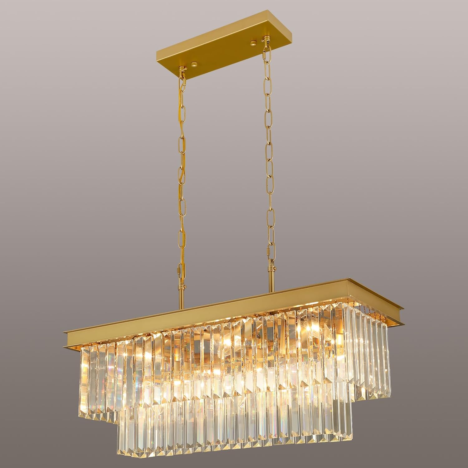 Luxe Black Chandelier — 11-Light — Gold