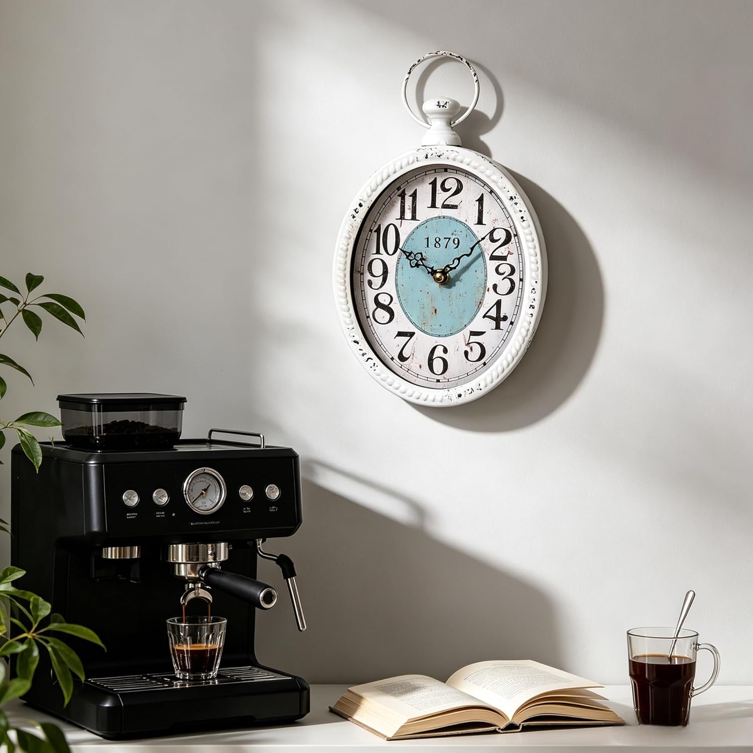 Battery Operated Farmhouse Wall Clock — 11.2" - View 7