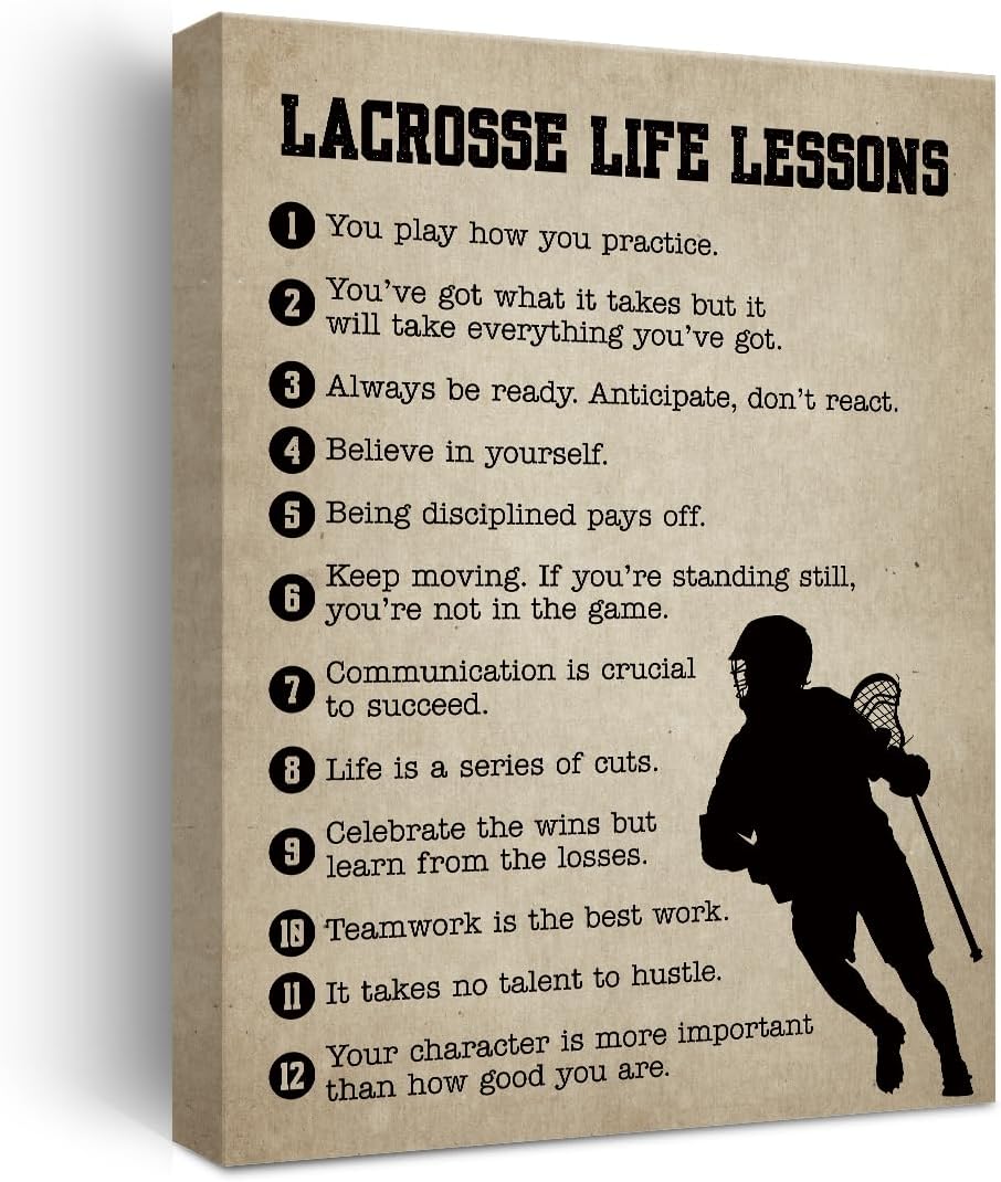 Framed Metal Canvas Wall Art — Lacrosse