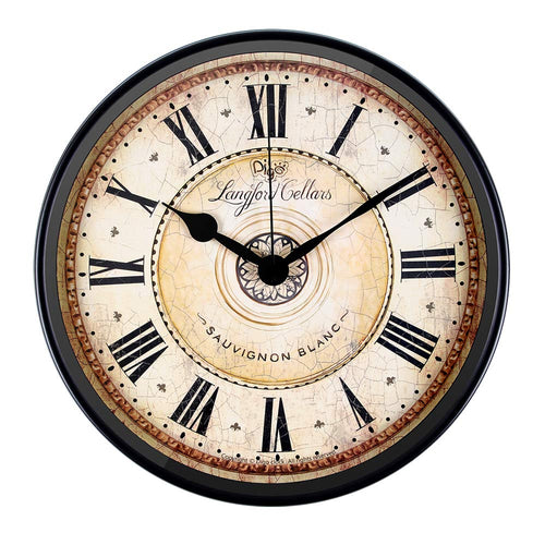 Battery Operated Mid-Century Metal Wall Clock — 12"