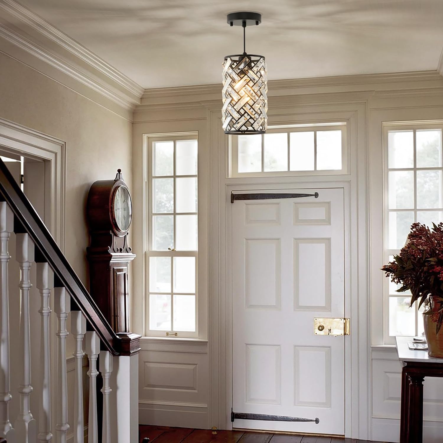 Round Luxe Black Chandelier - View 3