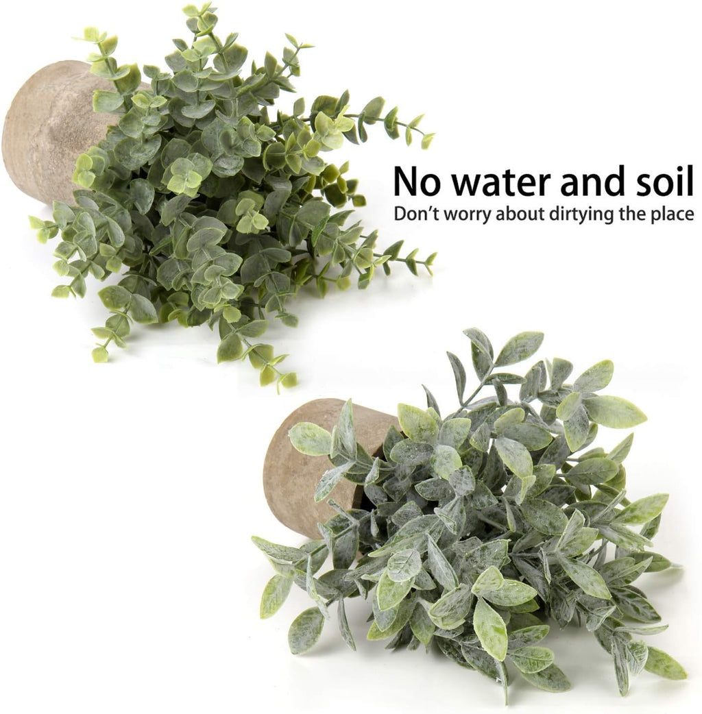 Farmhouse Green Faux Plant — Set of 2 - View 3
