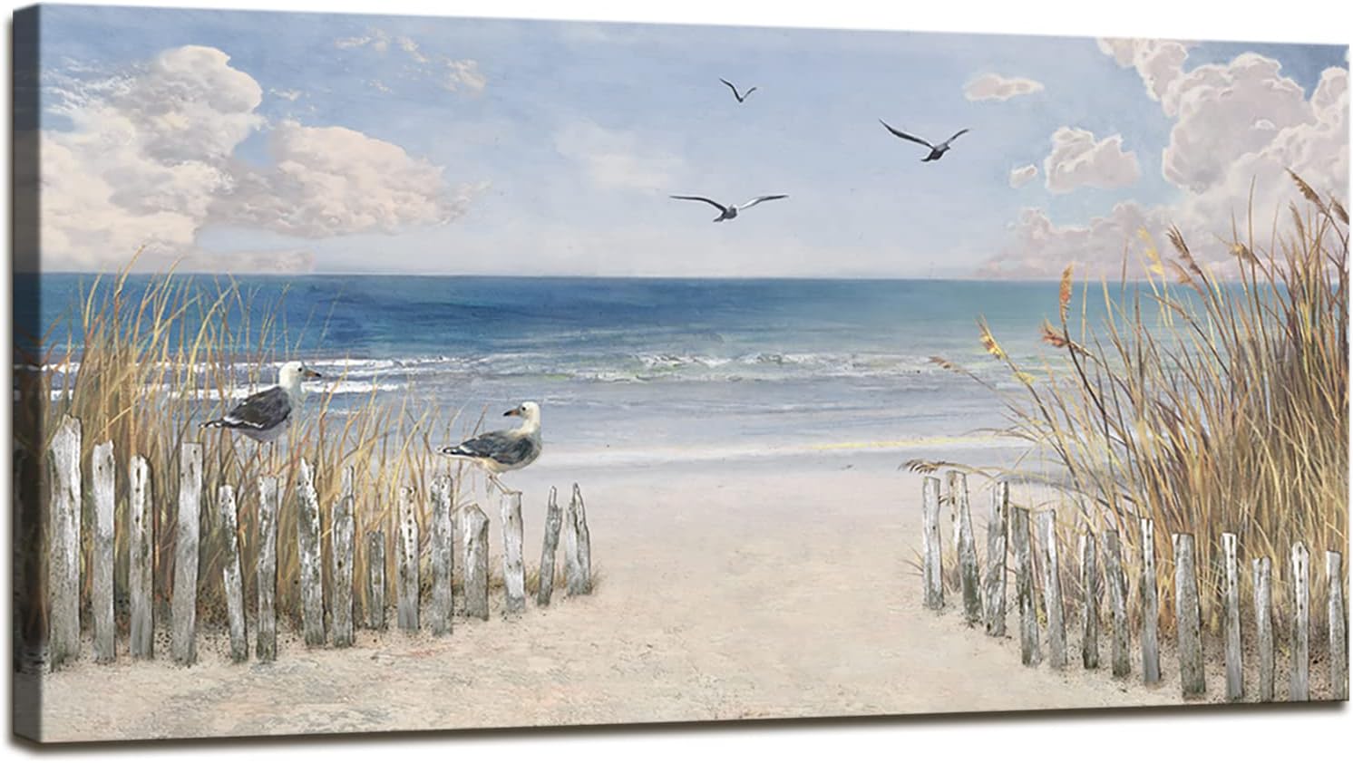 Beige Canvas Wall Art — 40" — 40"L x 20"W