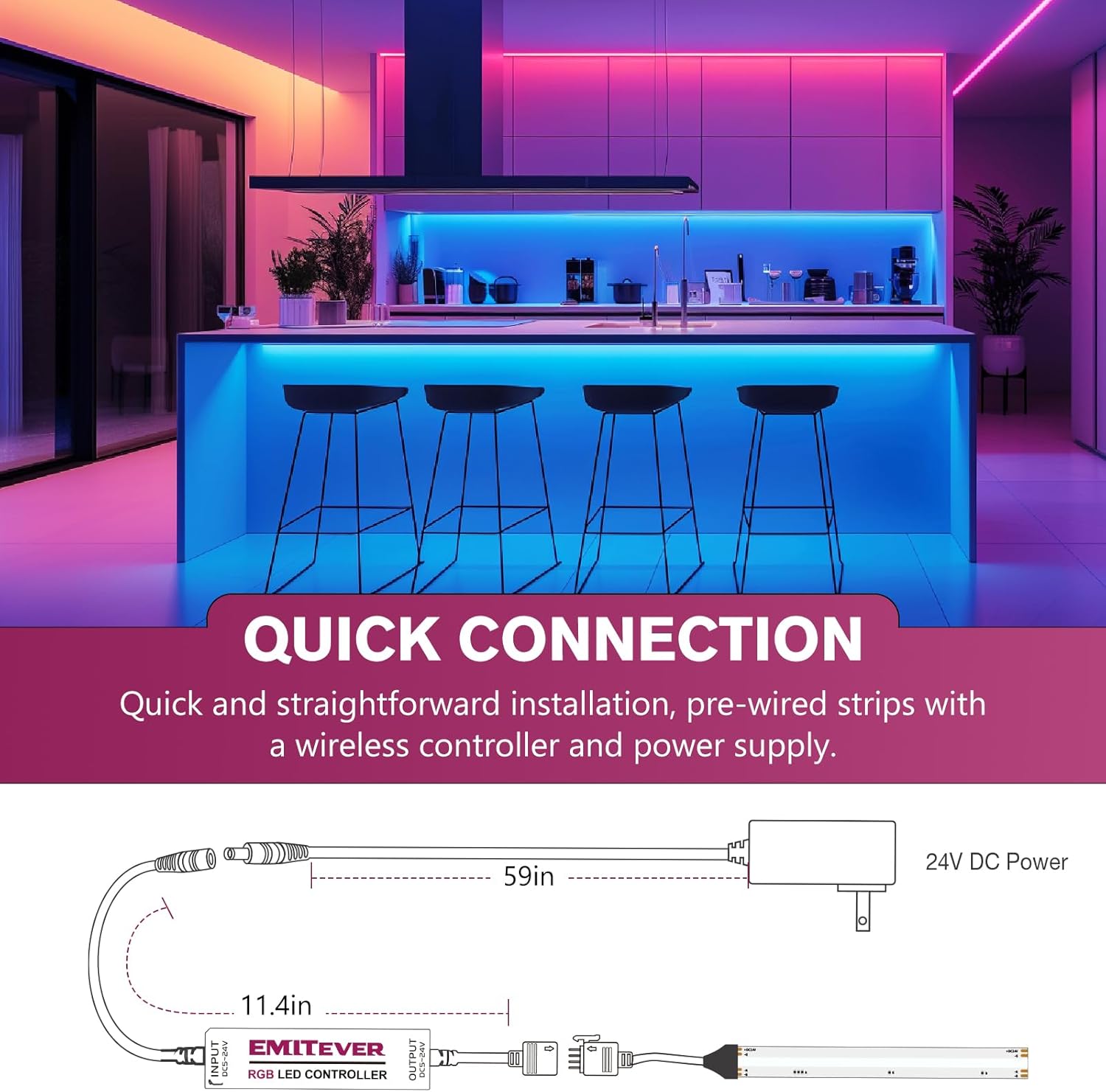 Dimmable Metal LED Strip Light - View 4