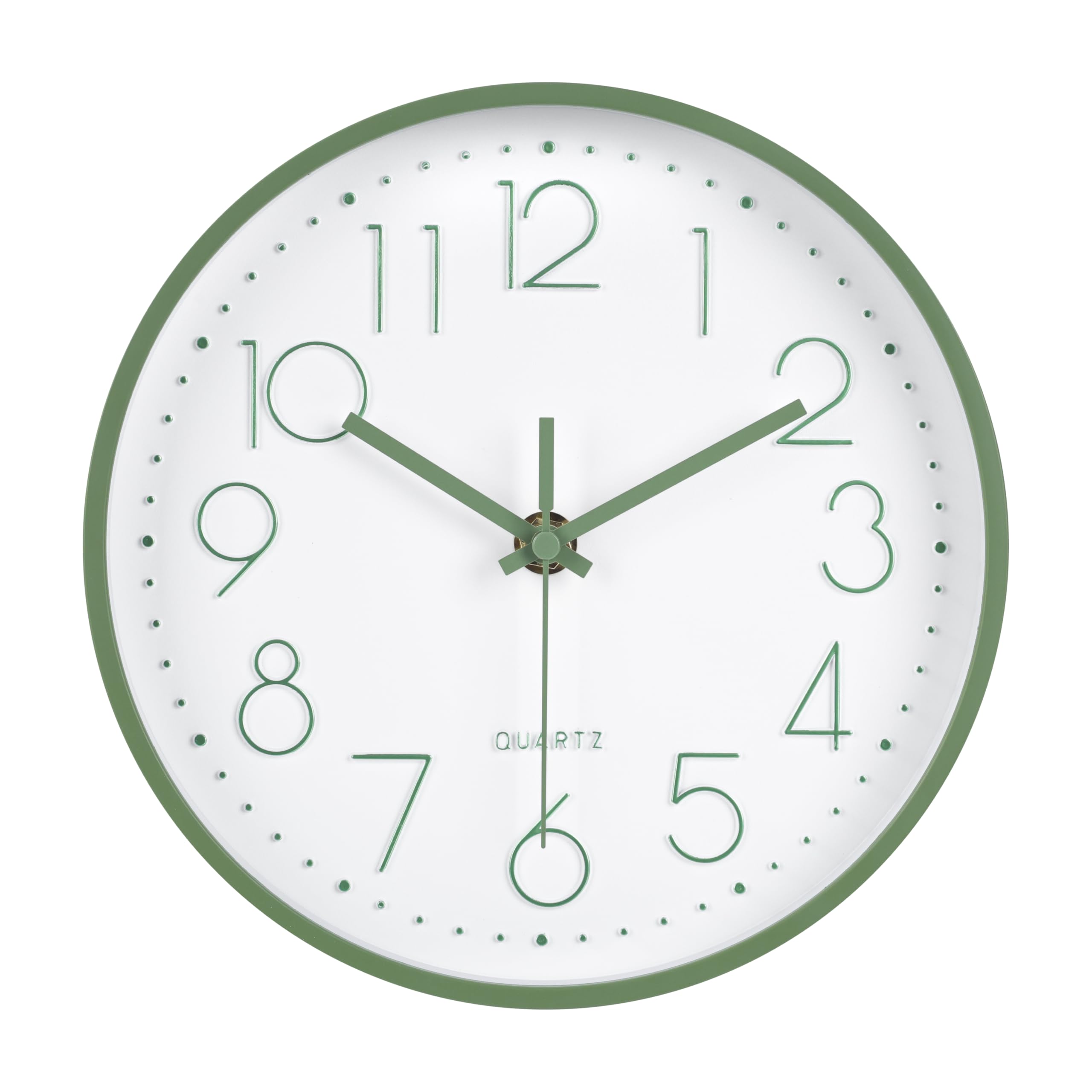 Battery Operated Modern Black Wall Clock — 8"