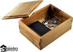 Farmhouse Wood Storage Basket — 3" - View 3