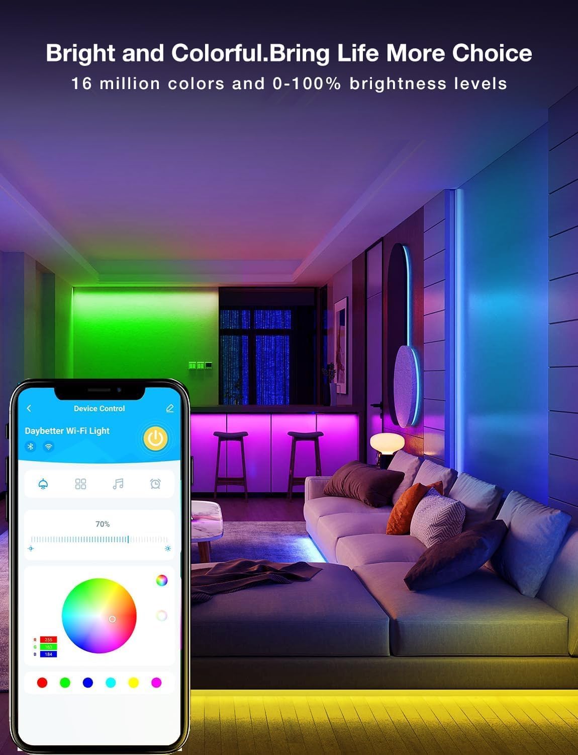 Smart Metal LED Strip Lights - View 5