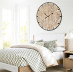 Battery Operated Farmhouse Brown Wall Clock — 30" - View 5