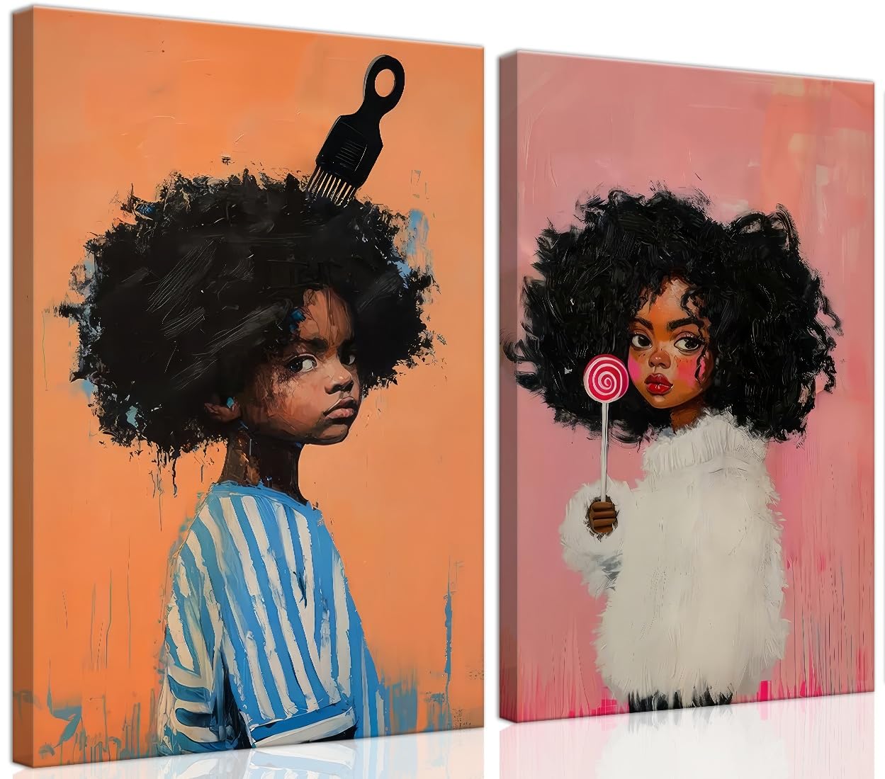 Modern Black Wall Decor — 16"