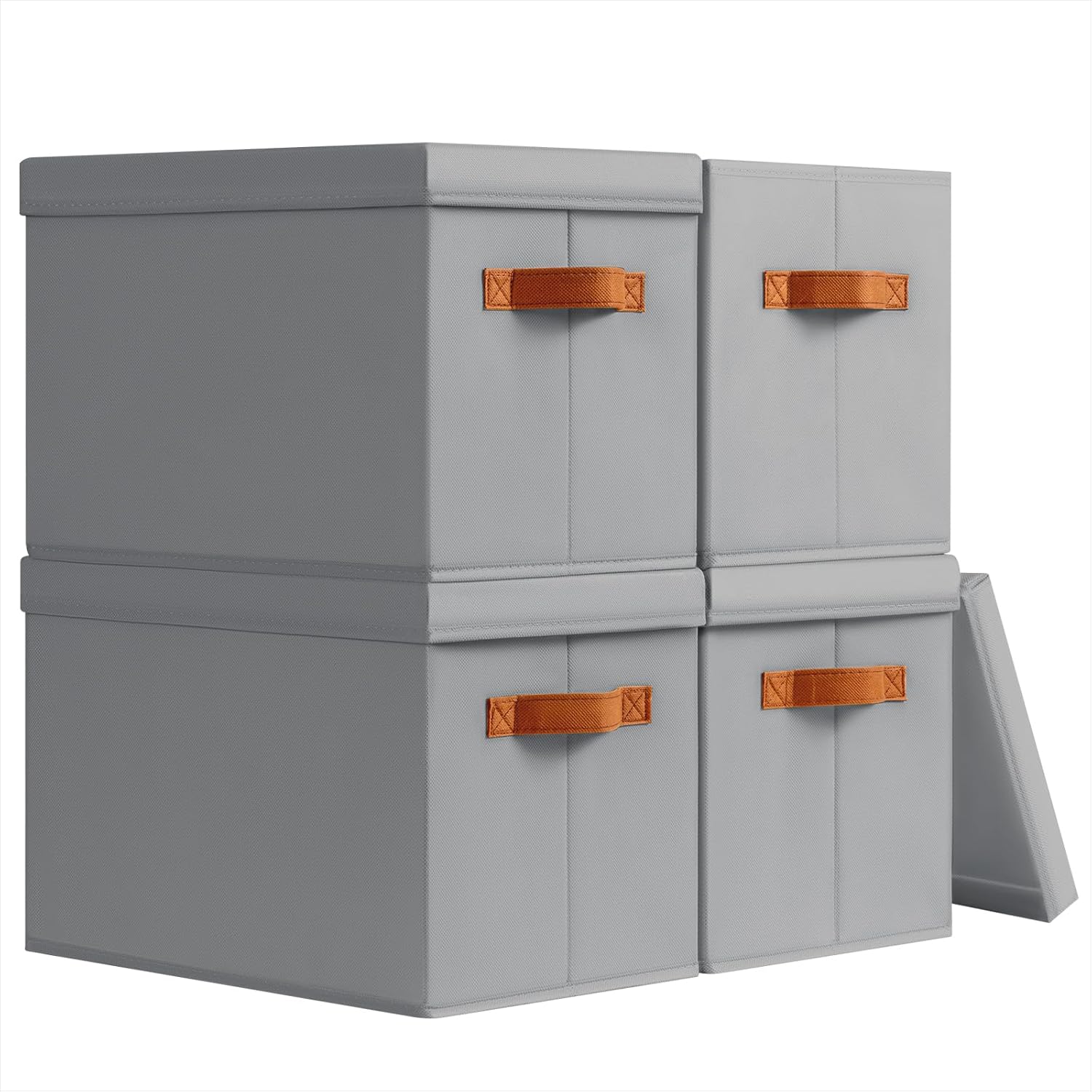Beige Storage Bin — Grey