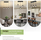 Farmhouse Black Pendant Light — 3-Light - View 3