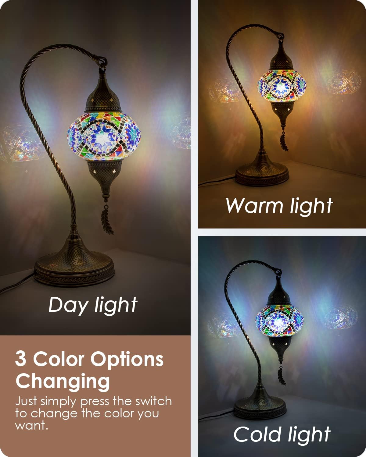 Blue Bedside Lamp — 19" - View 2
