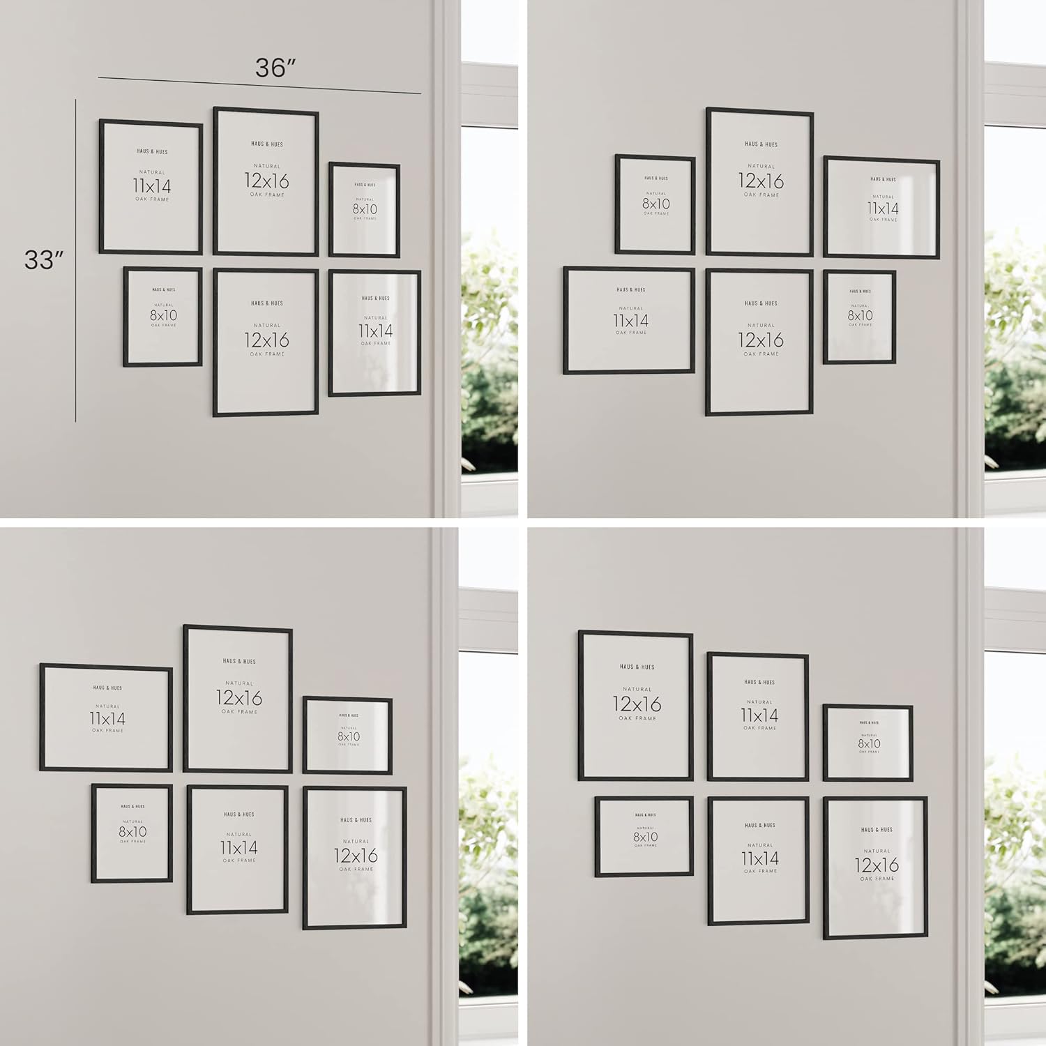 Framed Black Wall Decor — Set of 6 - View 5