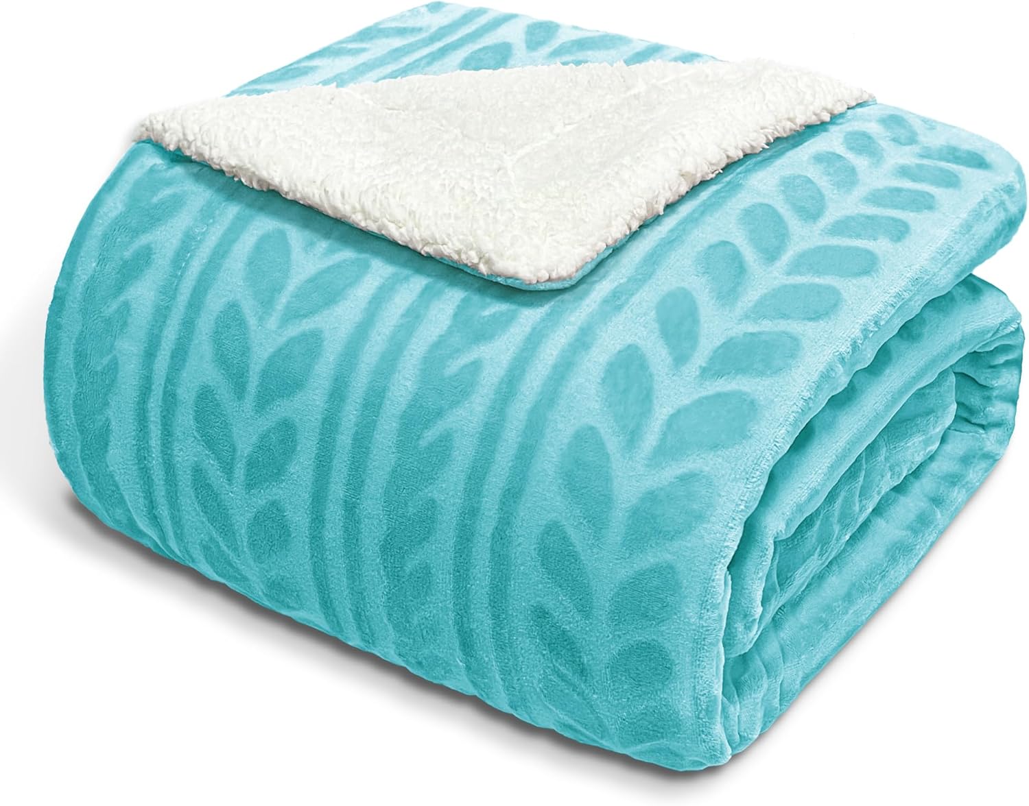 Velvet Luxe Black Throw Pillow — 50" — Aqua Blue