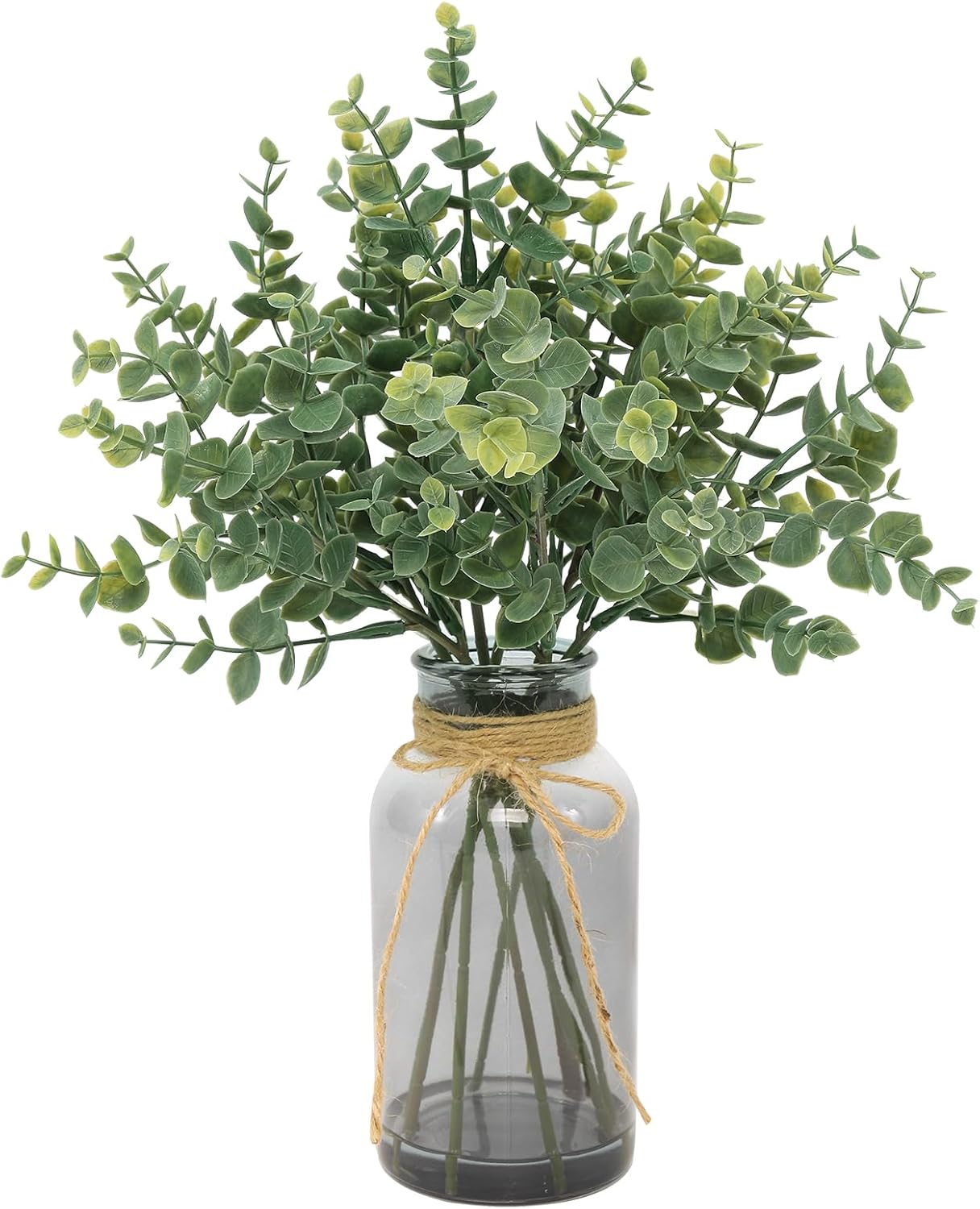Farmhouse Black Artificial Plant — 14" — Green-gray Vase