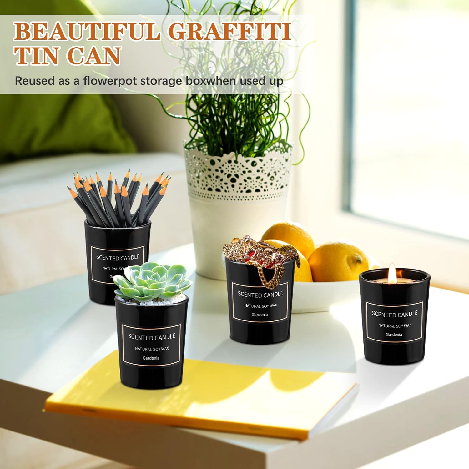Scented Black Candle - View 5