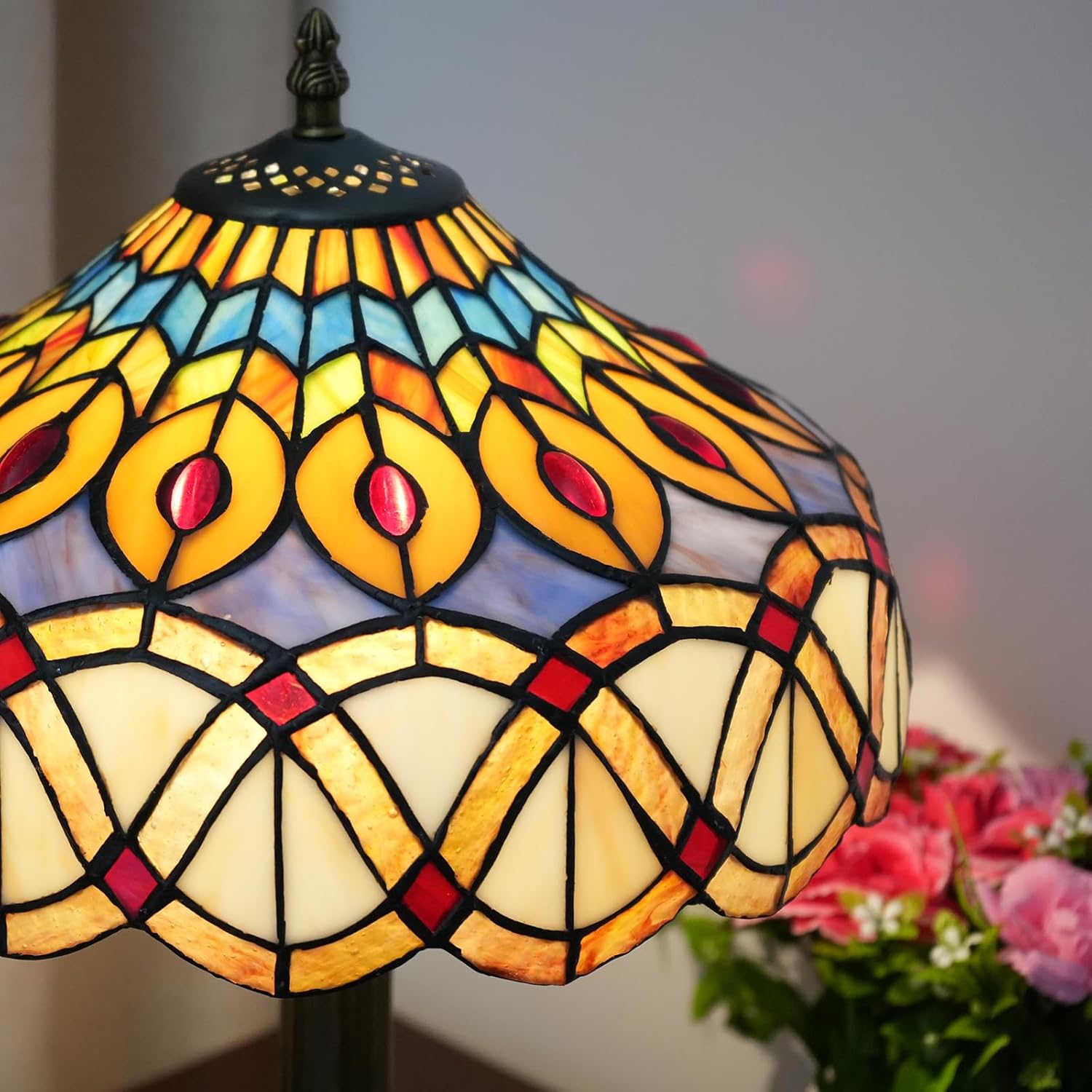 Vintage Blue Desk Lamp — 12" - View 5