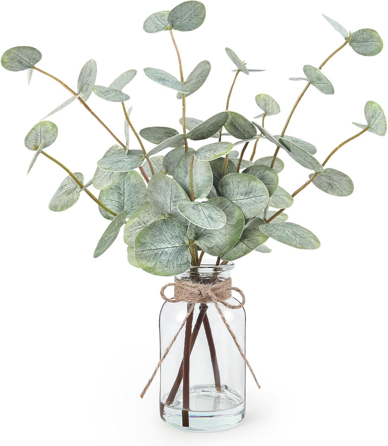 Farmhouse Beige Artificial Plant — 13.5" — A Real Touch Green Eucalyptus