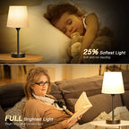 Dimmable Beige Bedside Lamp — Set of 2 - View 4