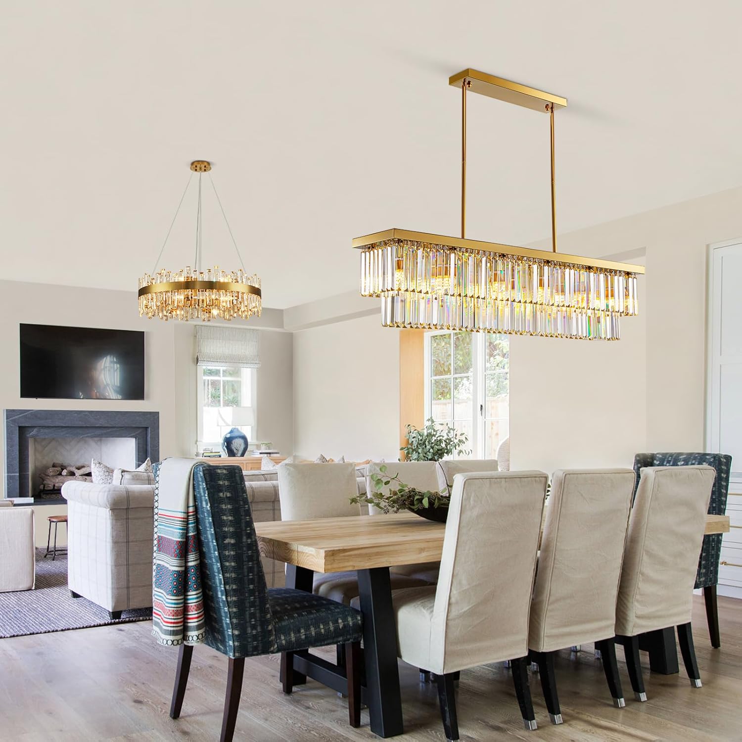 Dimmable Luxe Glass Chandelier — 12-Light - View 2