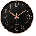 Modern Black Wall Clock — 16" — 12 Inch