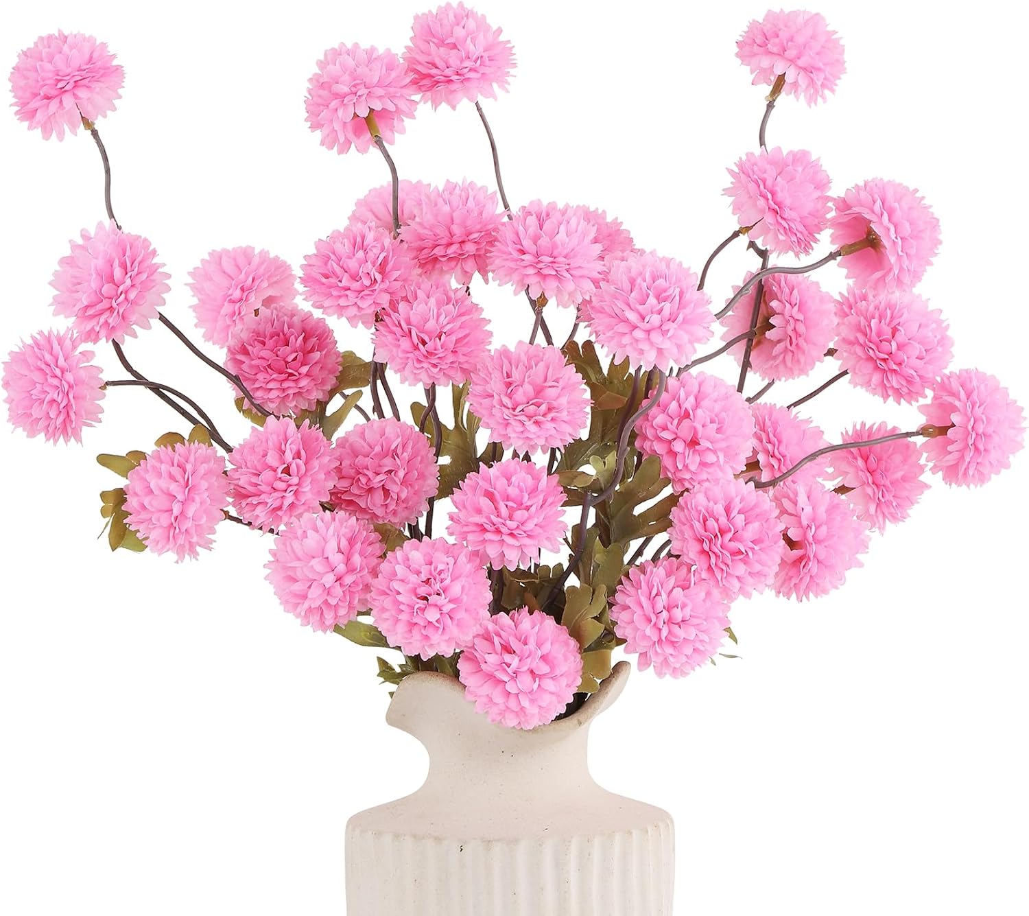 Beige Artificial Flowers — 6pcs