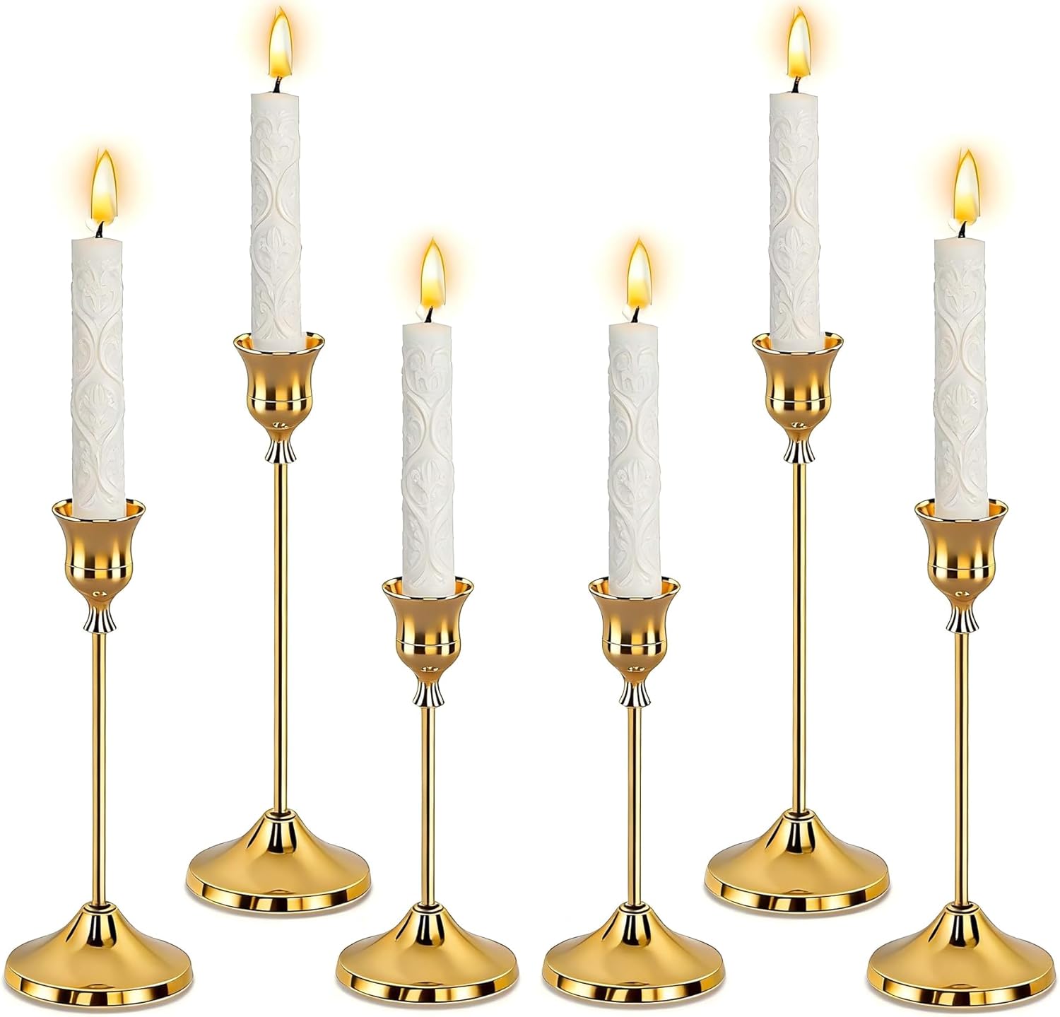 Modern Black Candle — 4" — Gold