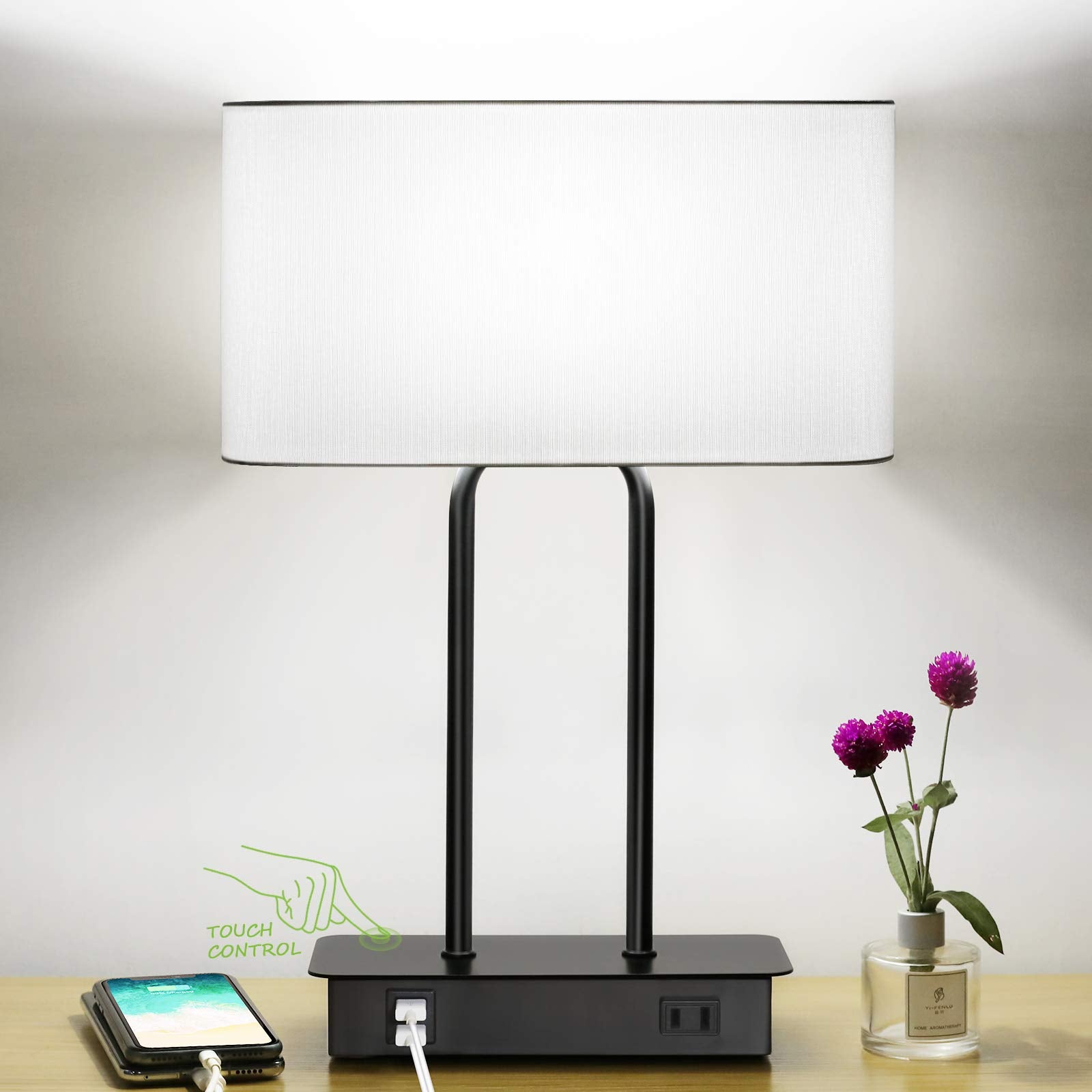 Dimmable Modern Beige Desk Lamp