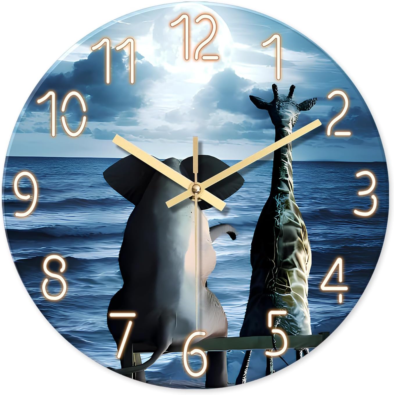 Battery Operated Farmhouse Black Wall Clock — 12" — 14 Inch