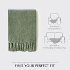 Knit Boho Beige Throw Pillow — 50" - View 8