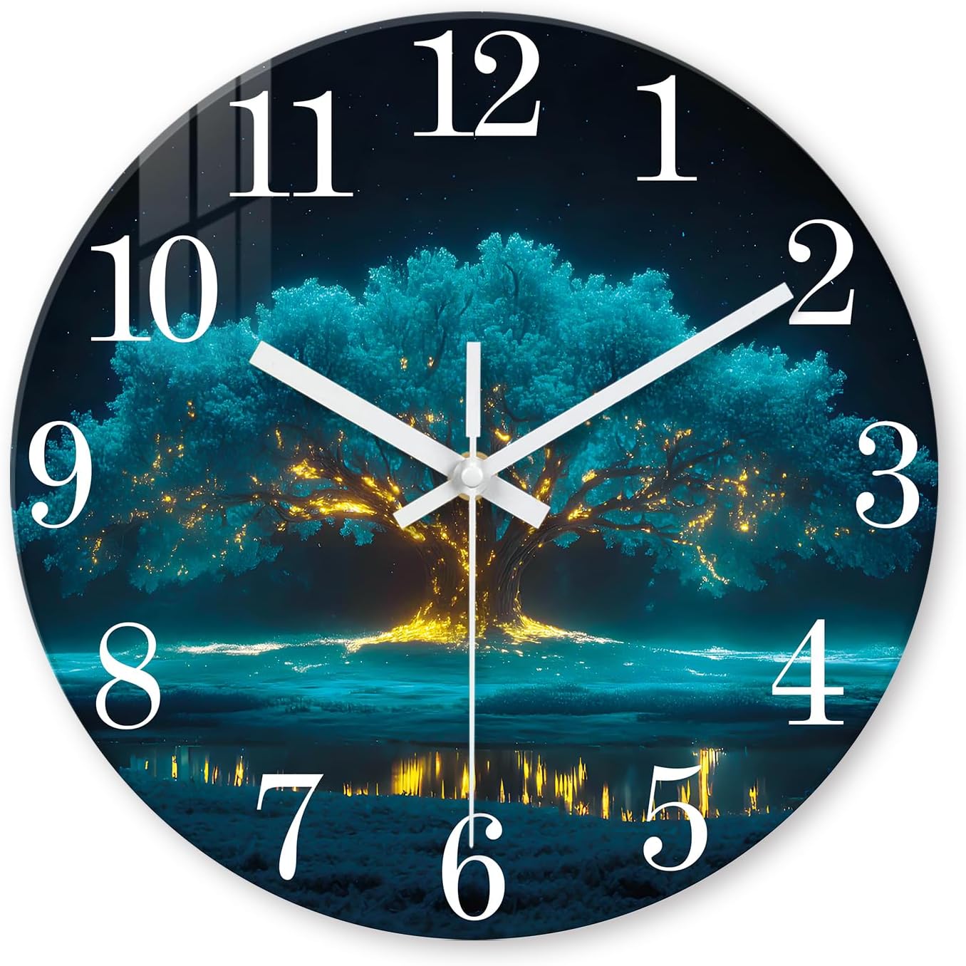Battery Operated Modern Black Wall Clock — 16" — 20 Inch