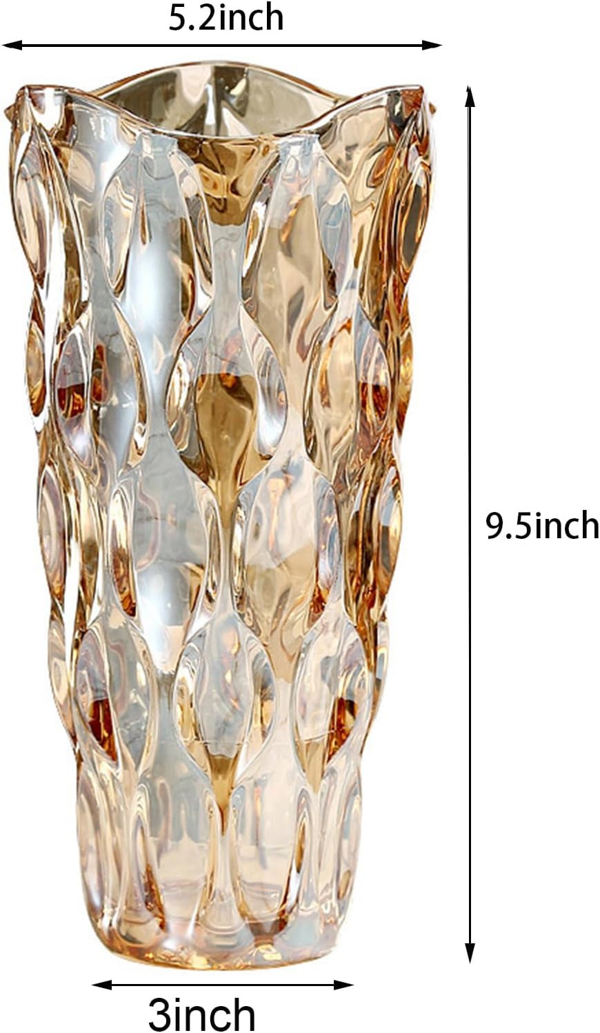 Green Flower Vase — 9.5" - View 2