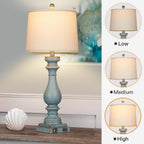 Dimmable Mid-Century Beige Nightstand Lamp — 27.5" - View 3