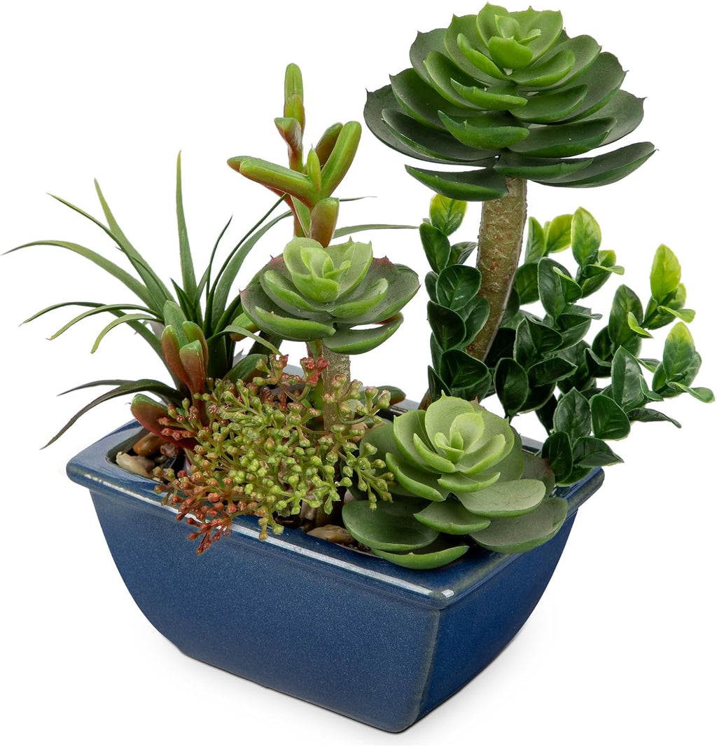 Blue Faux Plant — Blue