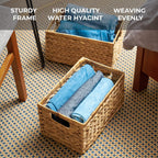 Rectangular Boho Rattan Storage Basket — Set of 6 - View 5