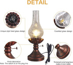 Vintage Farmhouse Orange Bedside Lamp - View 6
