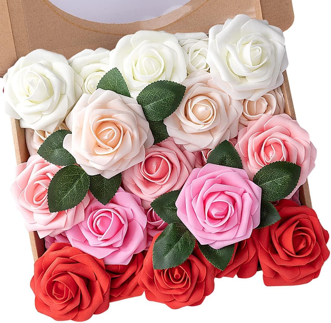 Beige Artificial Flowers — Series Red
