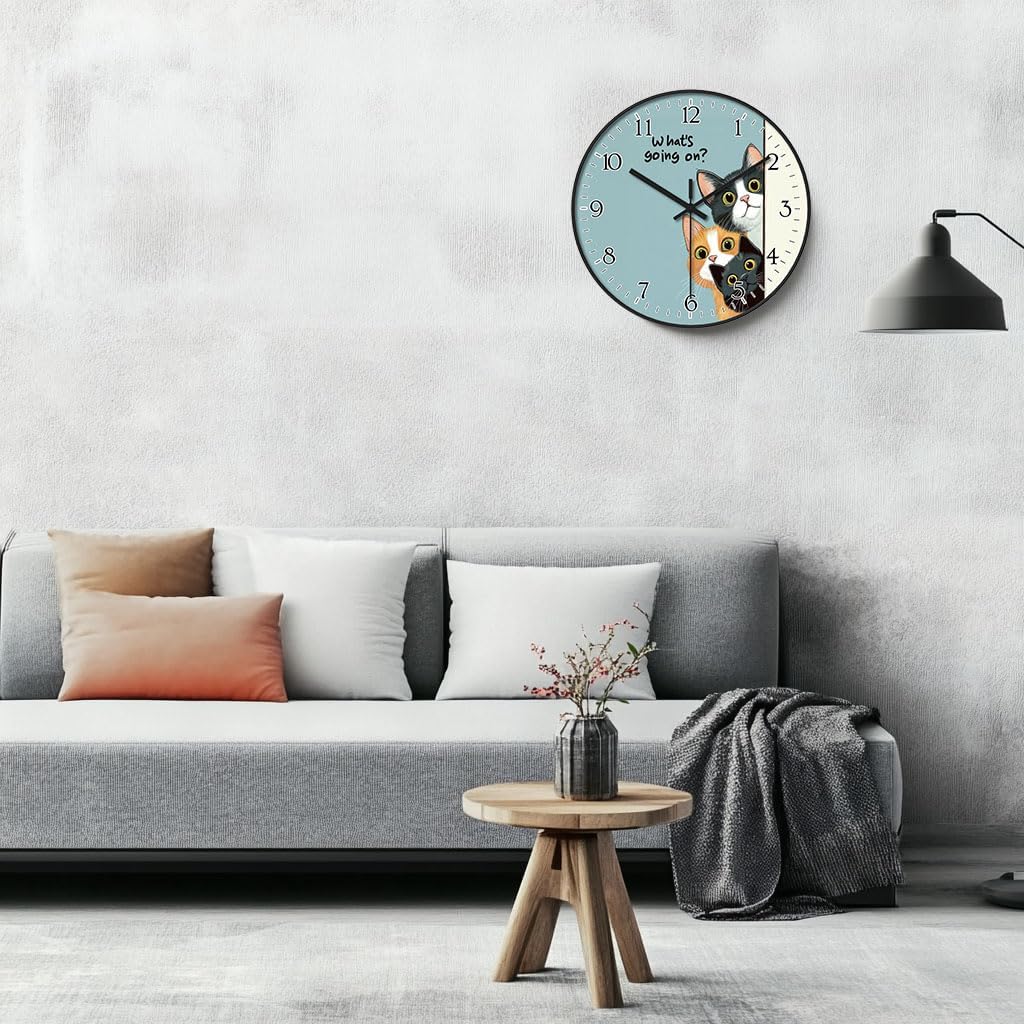 Battery Operated Purple Wall Clock — 8" - View 5