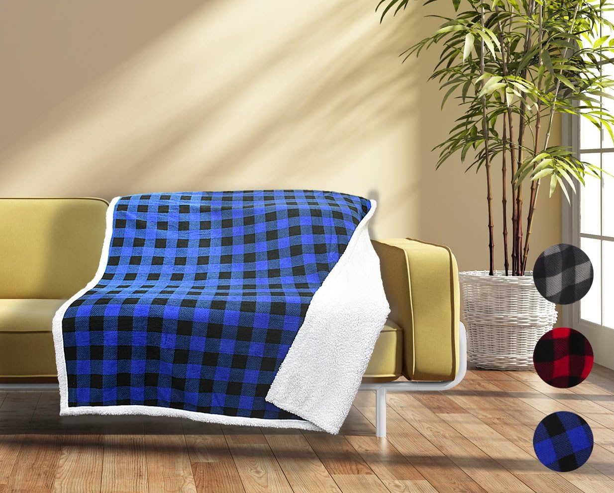 Blue Throw Pillow — 50" - View 8