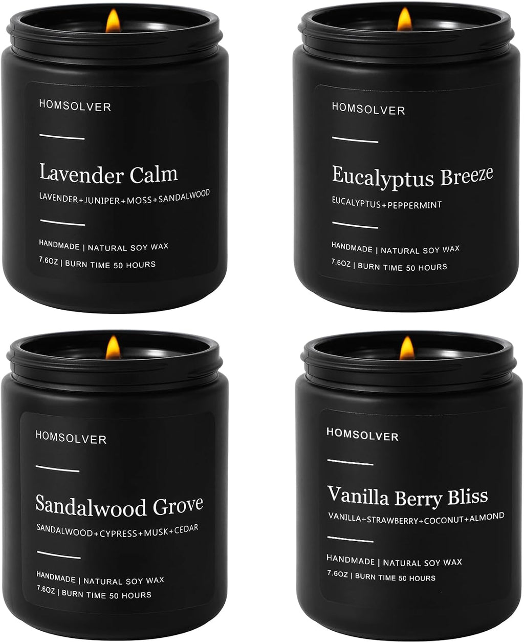 Wood Scented Candle — Set of 4 - View 8