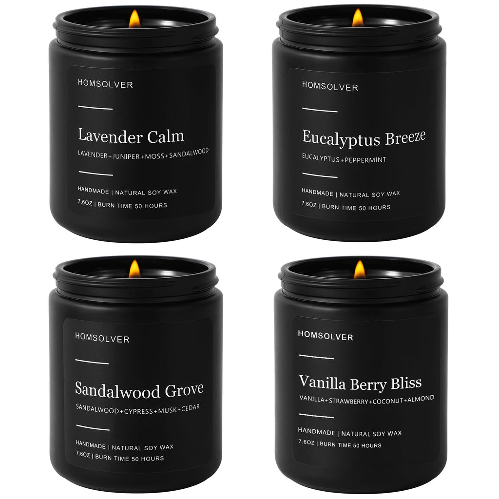 Wood Scented Candle — Set of 4